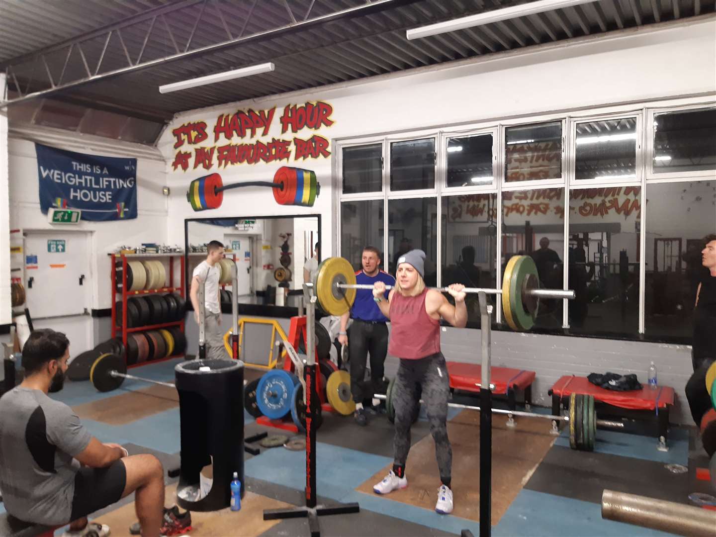 Team GB Olympian Emily Muskett training at the gym in Dartford