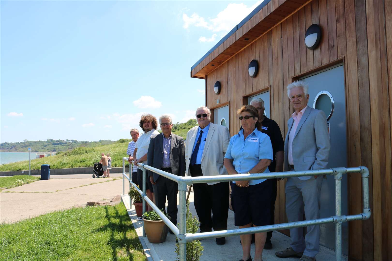 Roger Truelove, right, at the opening of new public toilets on The Leas at Minster. Picture: Swale council