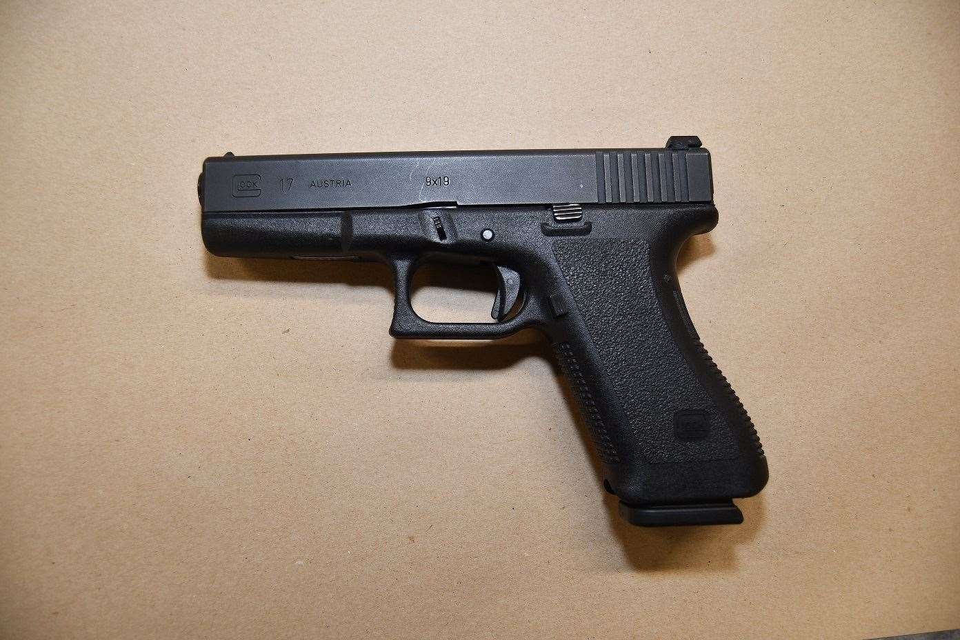 Photo issued by Merseyside Police of a Glock 9mm pistol (Merseyside Police/PA)