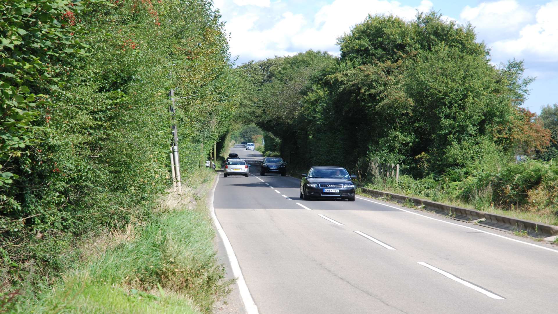 Scene of the crash in Stone Street, near Petham