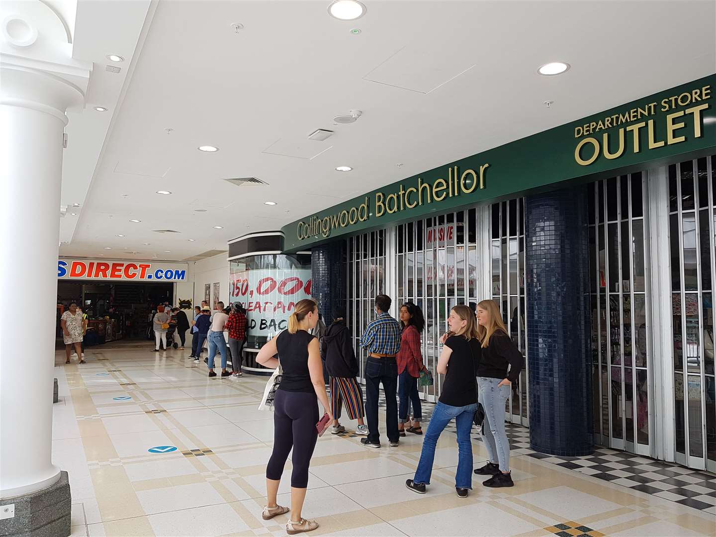 Queue for Sports Direct in the Royal Victoria shopping arcade in Tunbridge Wells