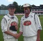 Joe Denly receives his county cap from skipper Rob Key