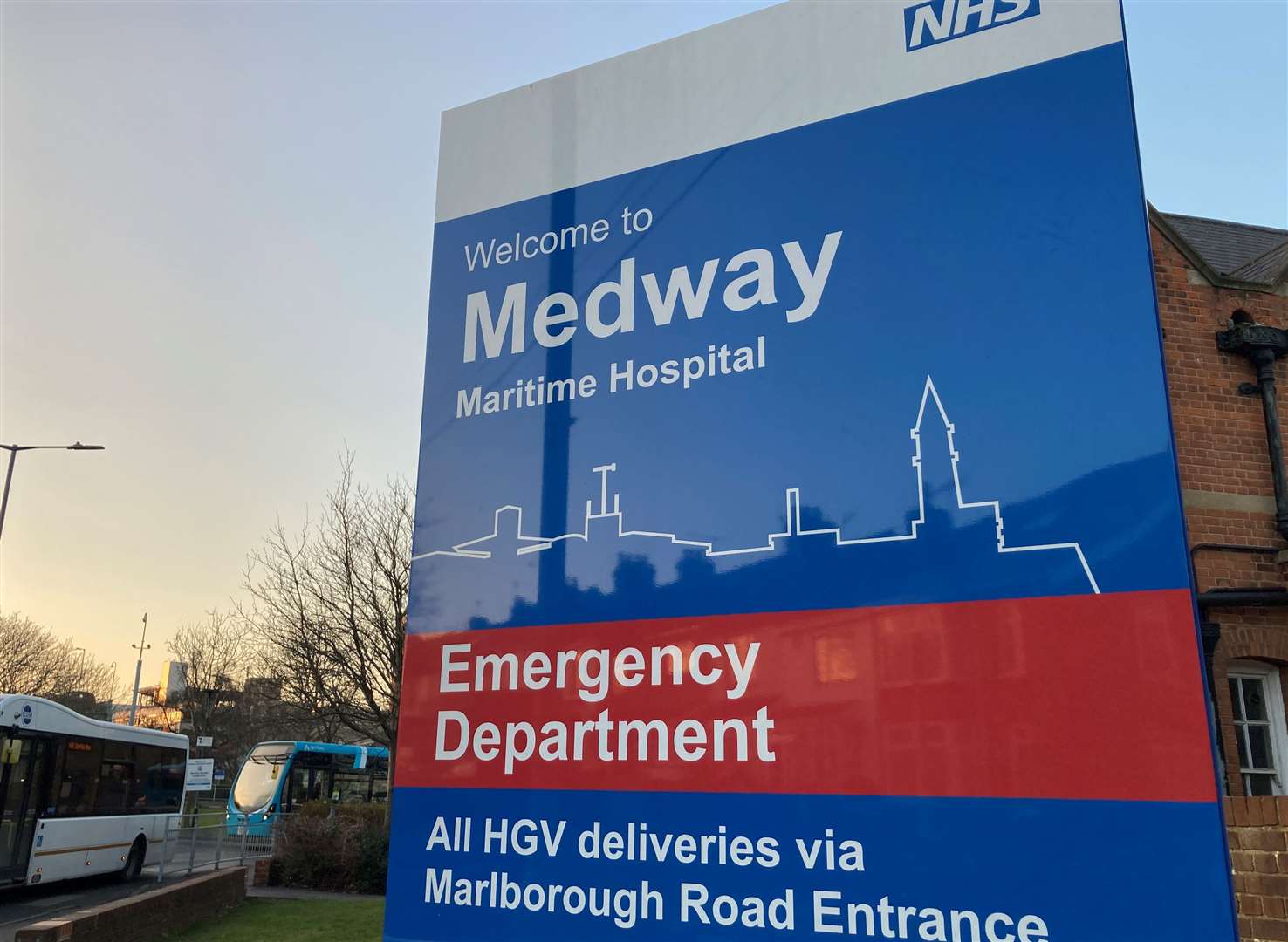 Medway Maritime Hospital in Windmill Road, Gillingham