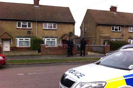 Police throw cordon around house where Kevin Mckinley lived in Stone.