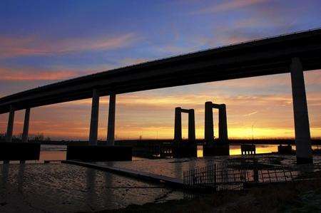 Sheppey bridges, 10 minutes before sunrise