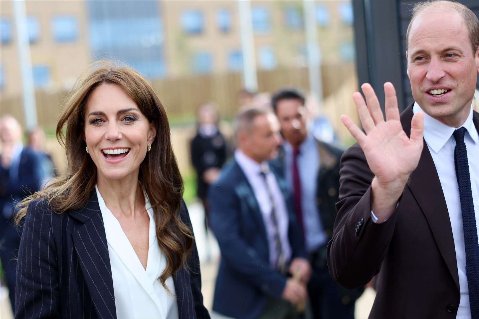 The Prince and Princess of Wales during a visit to Fitzalan High School in Cardiff (Chris Jackson/PA)