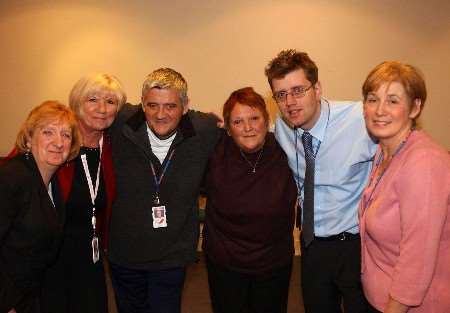 LEFT TO RIGHT: Pauline Gibson, Angela Forrest, Paul Everitt, Pauline Duncan, Dave Williams and Sue Sturla. Picture: JIM RANTELL