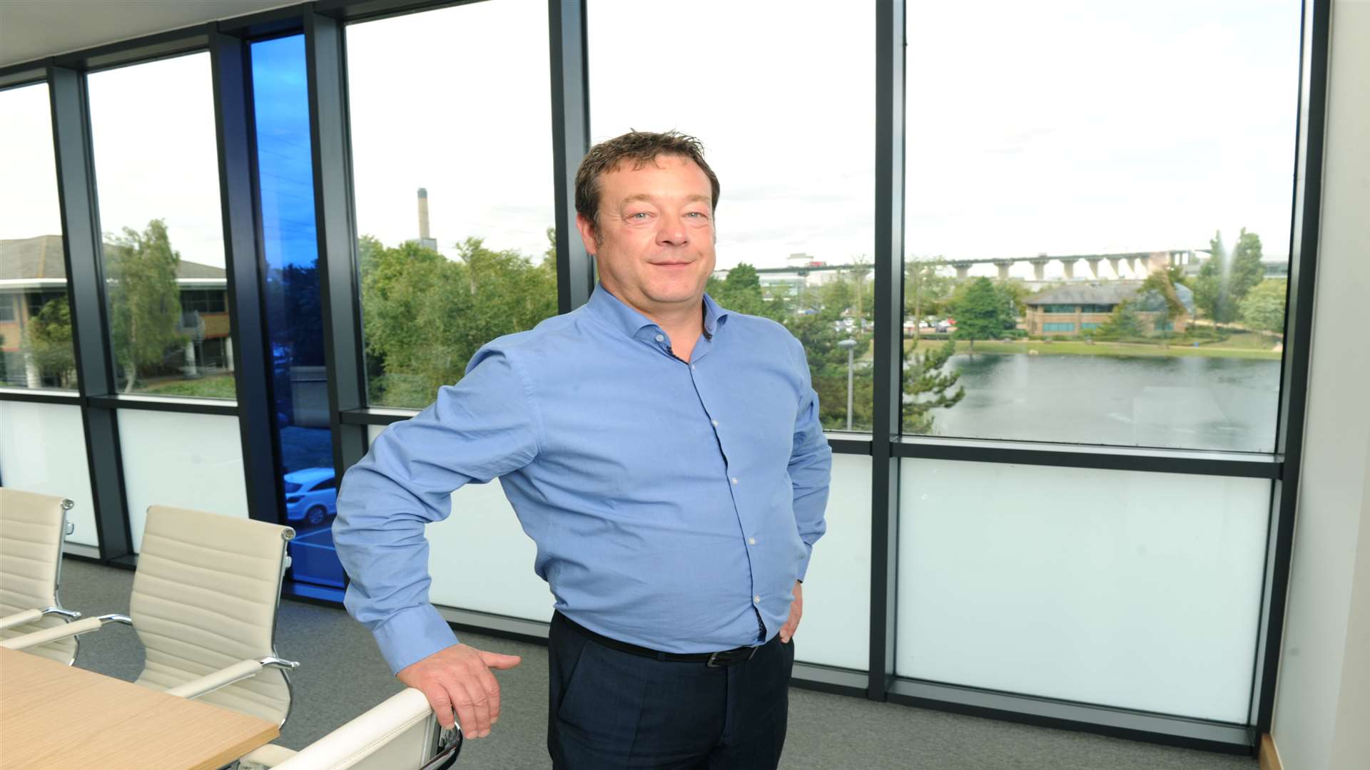 The Swanstaff Recruitment boardroom overlooks the Dartford bridge