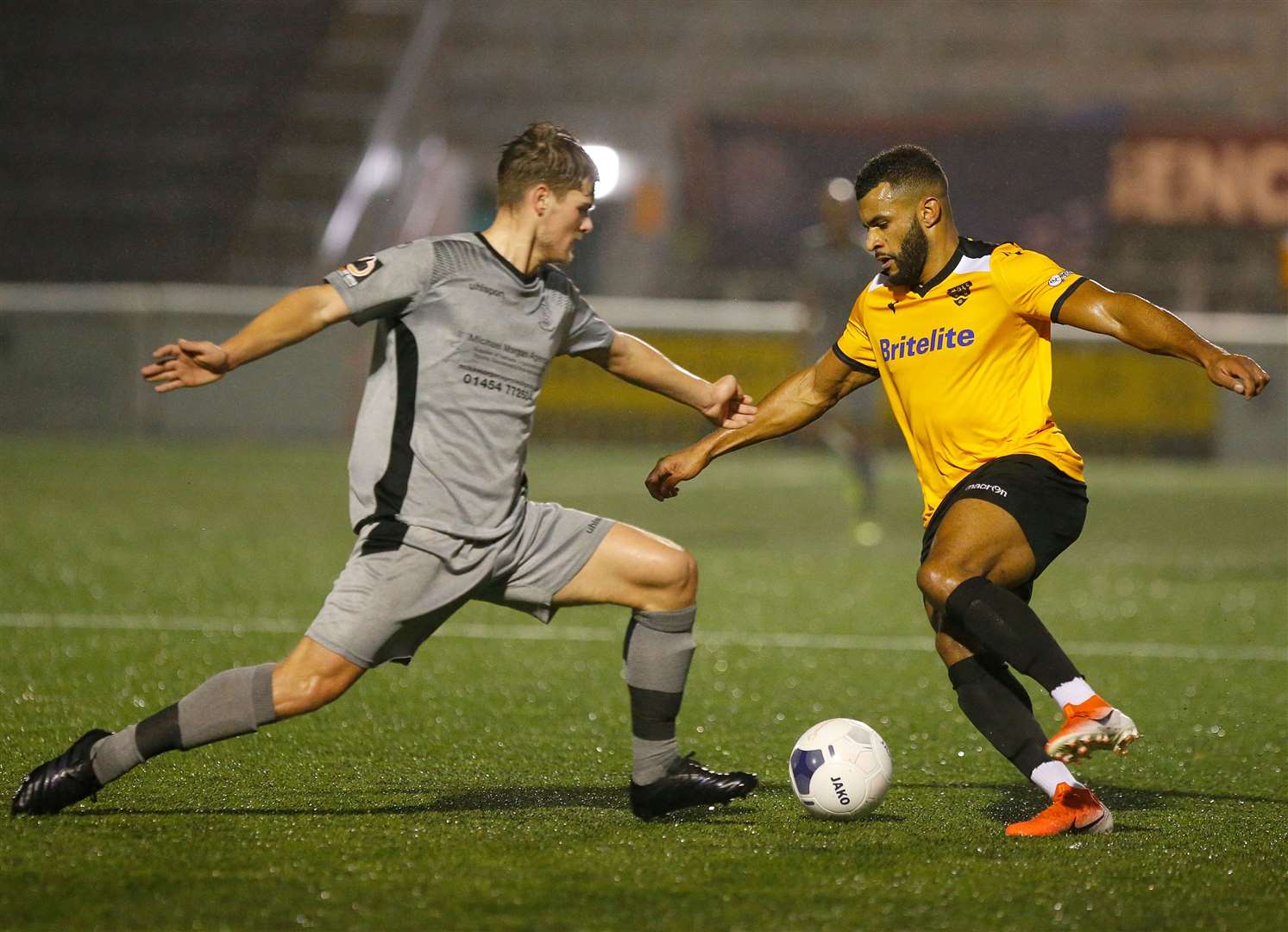 Dan Wishart makes progress down the left for Maidstone against Chippenham Picture: Andy Jones