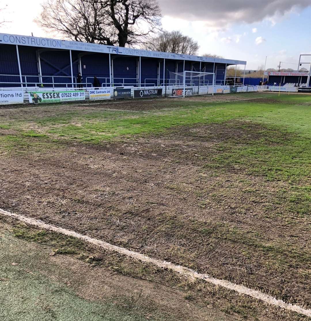 Billericay's New Lodge pitch was deemed unplayable by match referee Daniel Lamport