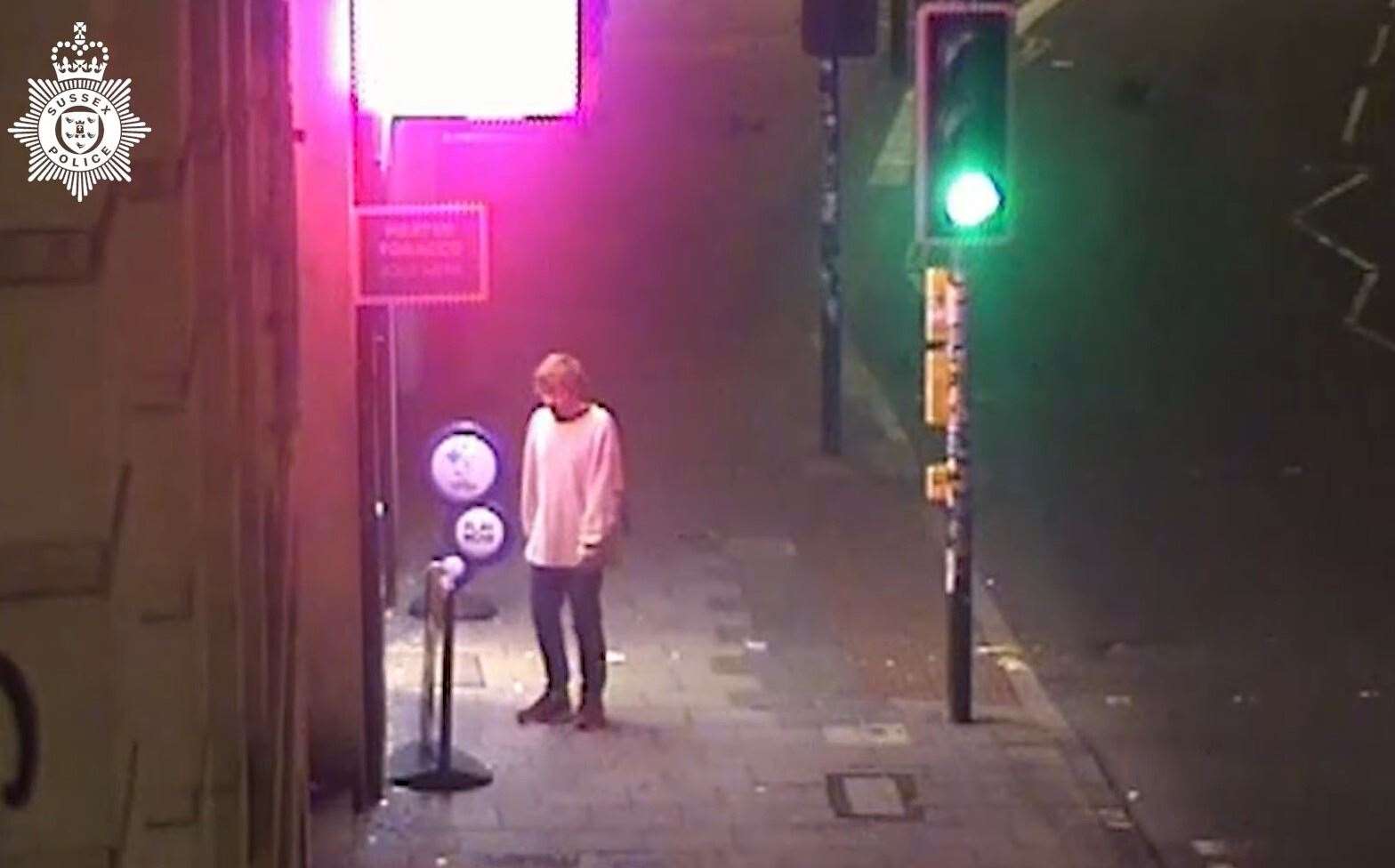 CCTV footage of the last known sighting of Bill Henham (Sussex Police/PA)