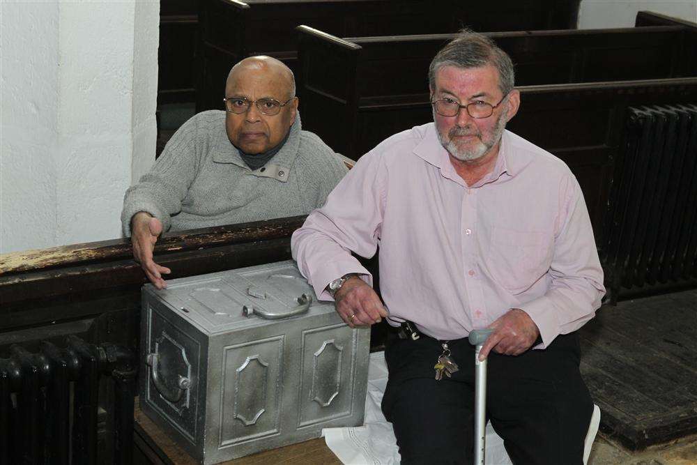 Church wardens, Anthony Padman and Michael Coles, at All Saints Church, Eastchurch