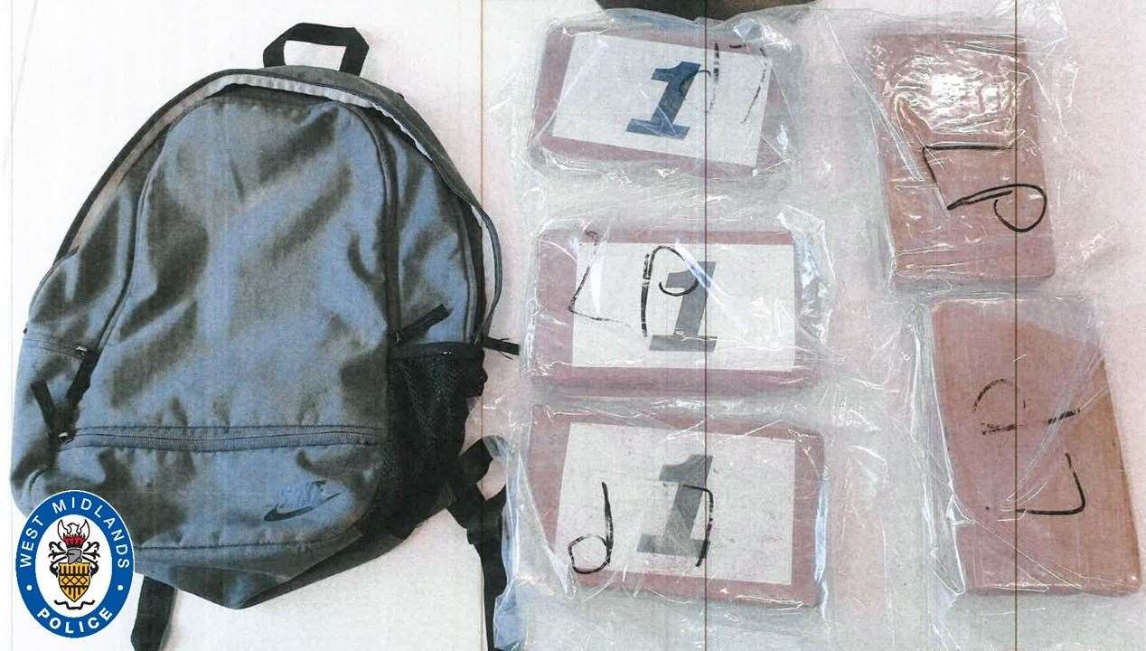 Drugs with a street value of £500,000 were recovered from the rucksack (West Midlands Police/PA)