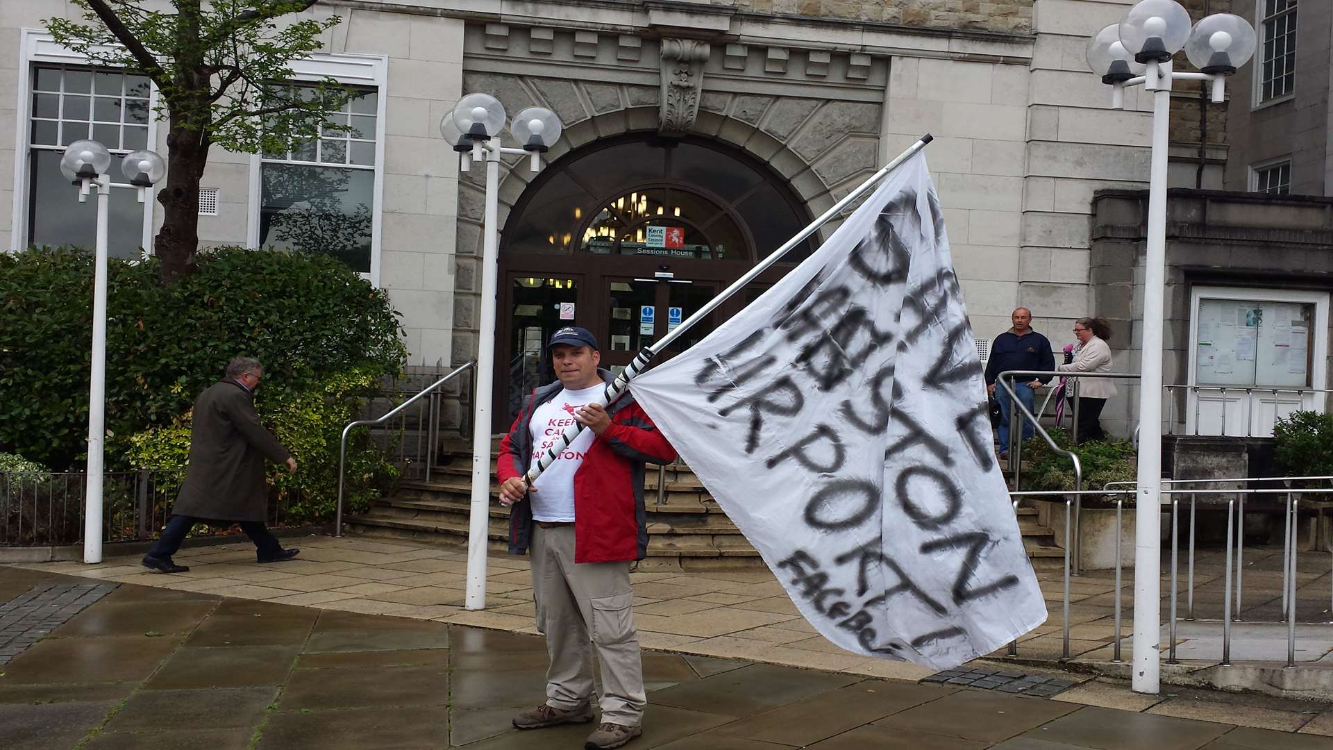 Keith Churcher outside County Hall