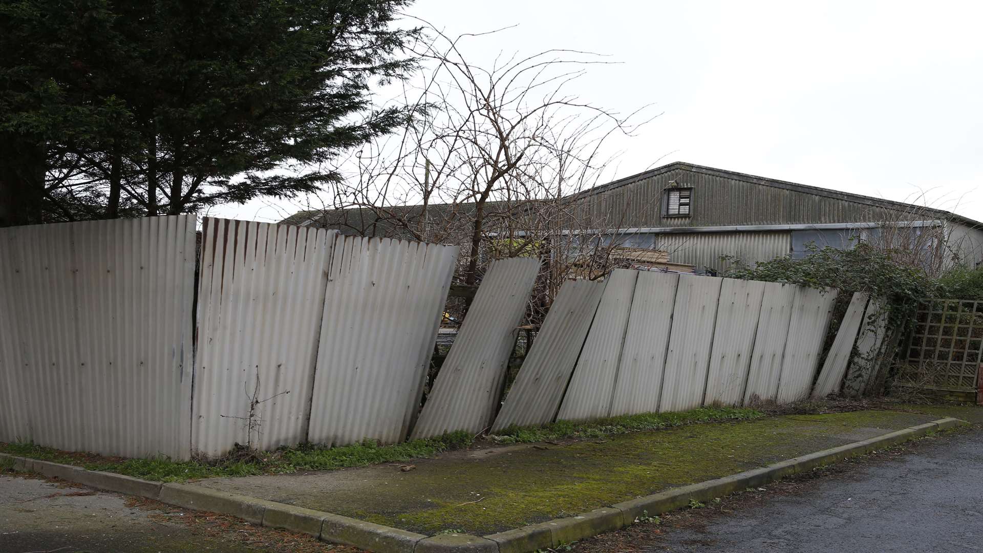 Damage at the site off Hyton Drive today. Picture: Andy Jones