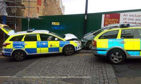 The scene in Manor Road, Chatham