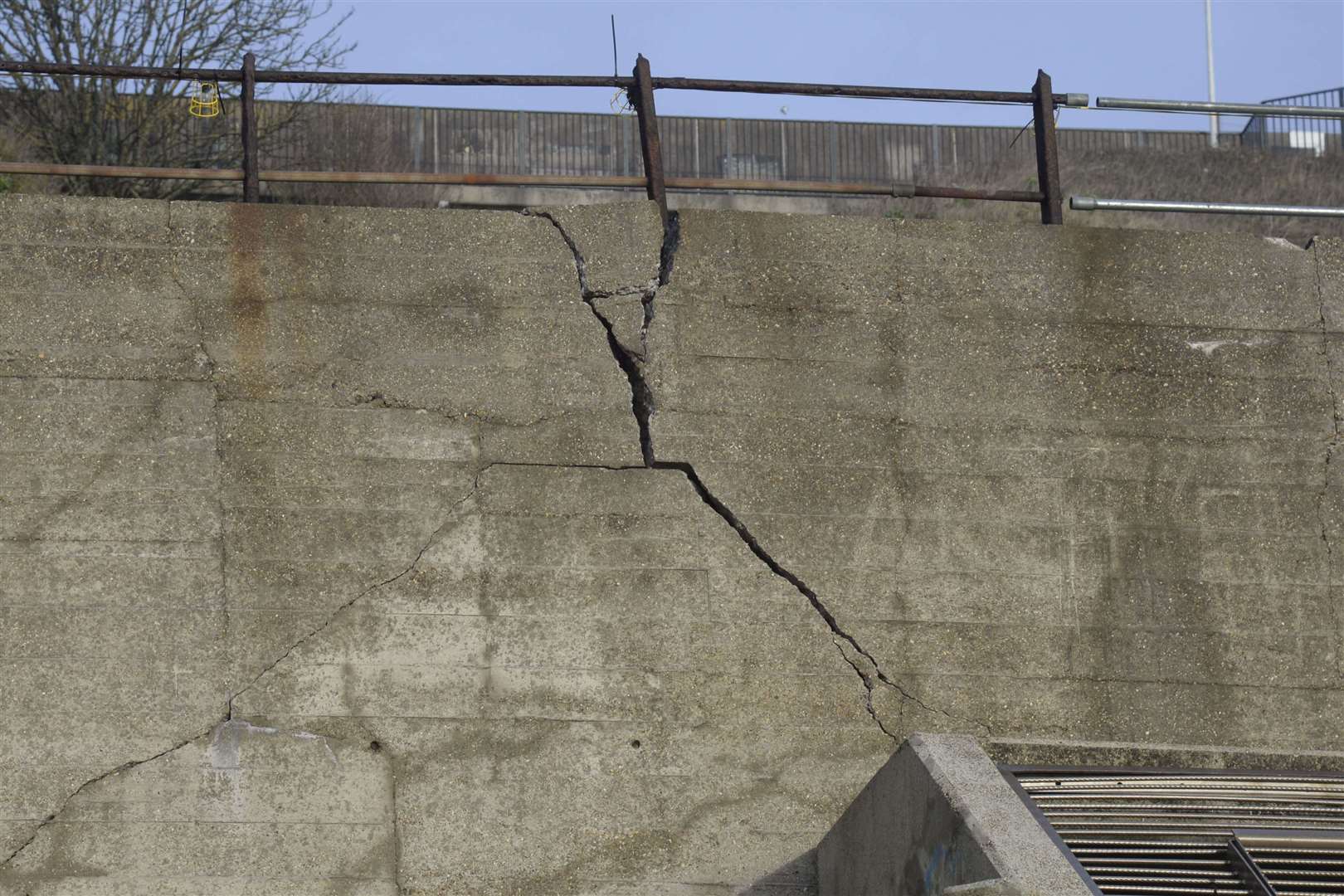 Cracks in the sea wall