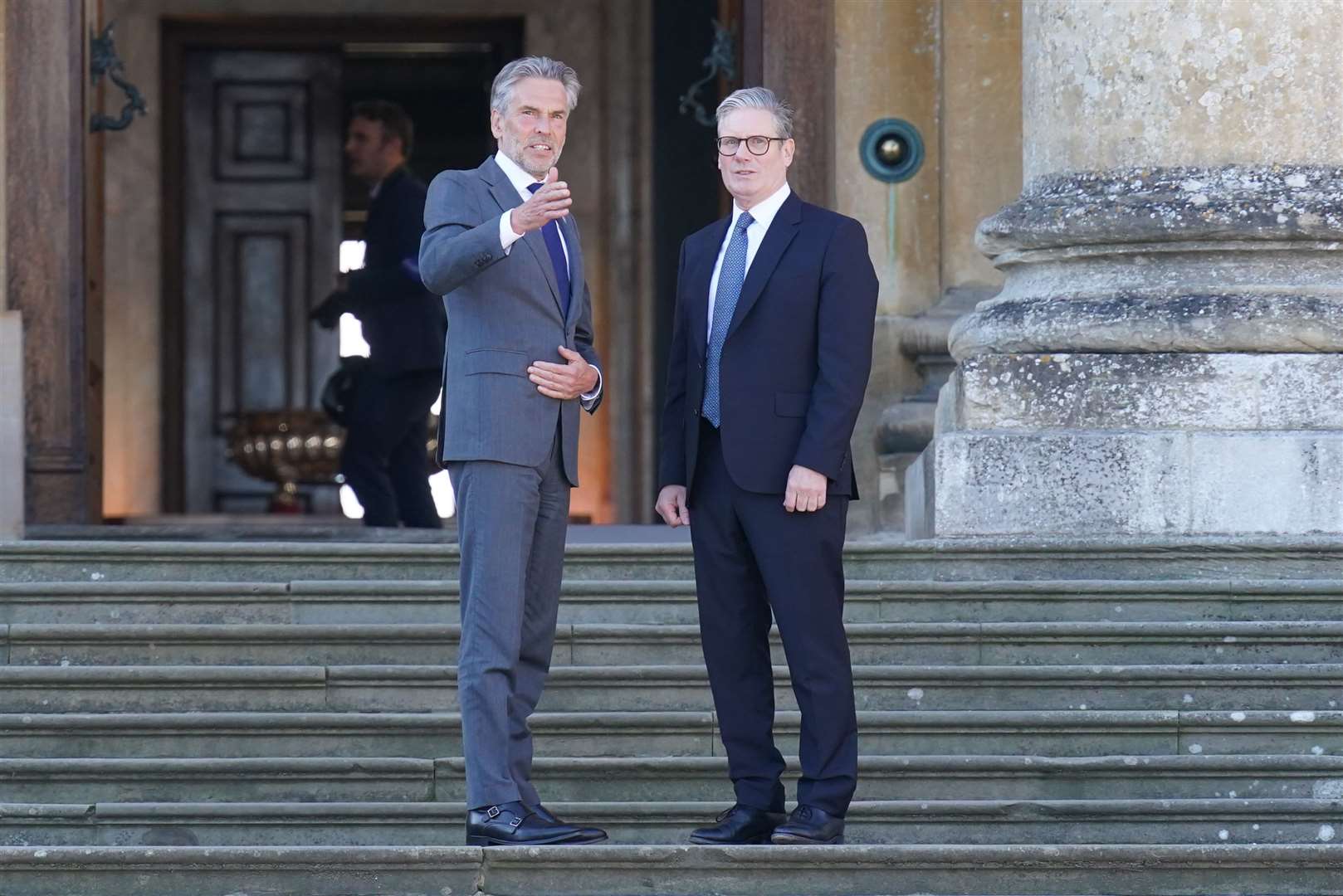 Prime Minister of the Netherlands Dick Schoof is welcomed by Prime Minister Sir Keir Starmer to the European Political Community summit (Stefan Rousseau/PA)