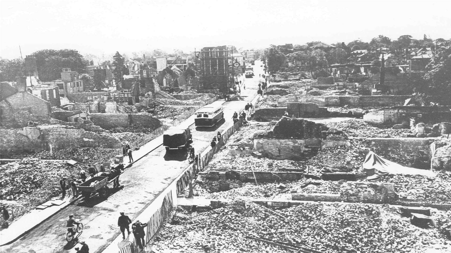 Homes ruined after 1942 blitz