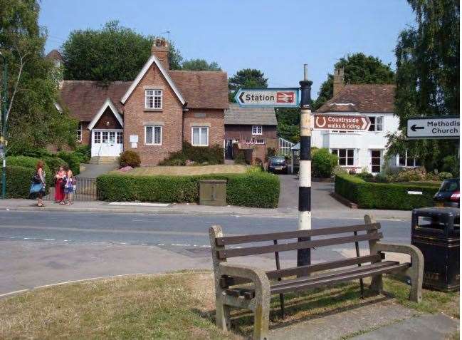 The old library occupies a prime position in Bearsted, overlooking the green