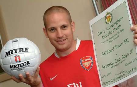 GOOD ATTITUDE: Ashford FC player Barry Cunningham. Picture: GARY BROWNE