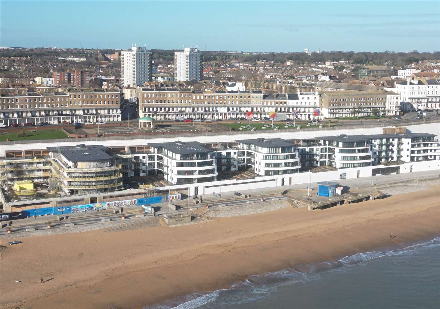 Plenty of eyebrows were raised at the development on Ramsgate sea front...but surely better that than the abandoned site which went before it? Picture: Barry Goodwin