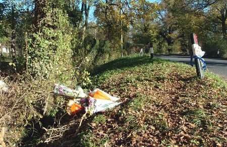 Floral tributes have been left at the scene of the tragedy