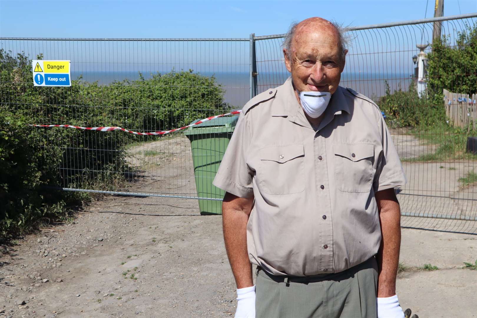 Swale and Minster parish councillor Peter MacDonald has been campaigning to get work on the bottom of the cliffs at Eastchurch completed to stop further landslips