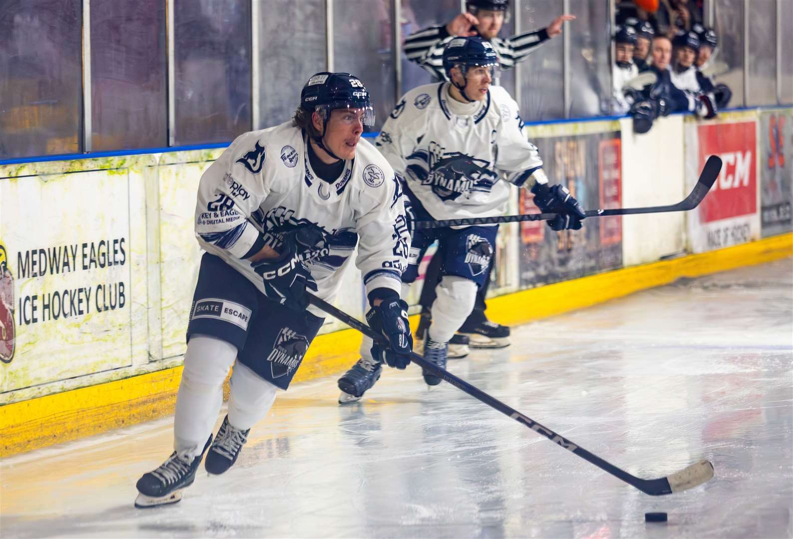 Mads Thune in action for Invicta Dynamos against Solent Devils last weekend Picture: David Trevallion