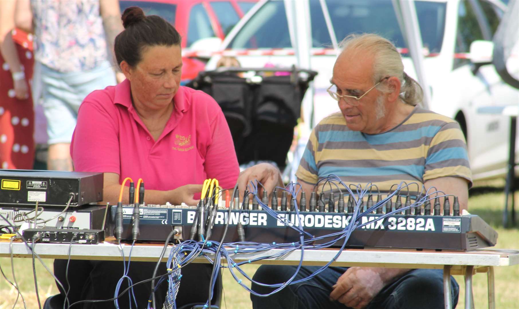 Mr Whisker working with colleague Rose Baggett. Picture: Pavel Artioukh