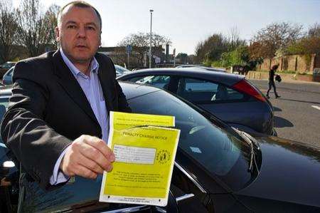 Gary Johnson got a ticket at Sittingbourne library - despite the machine not working.