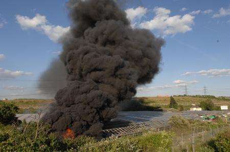 Fire at Springhead Nurseries