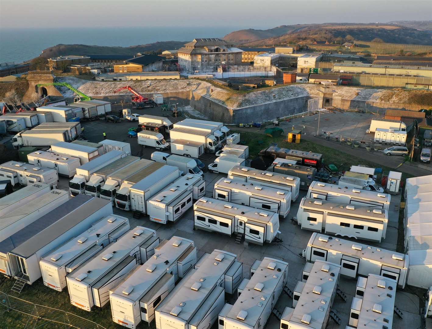 The Citadel in Dover was taken over by film crews for the filming of Marvel film Kraven the Hunter. Picture: David de Min