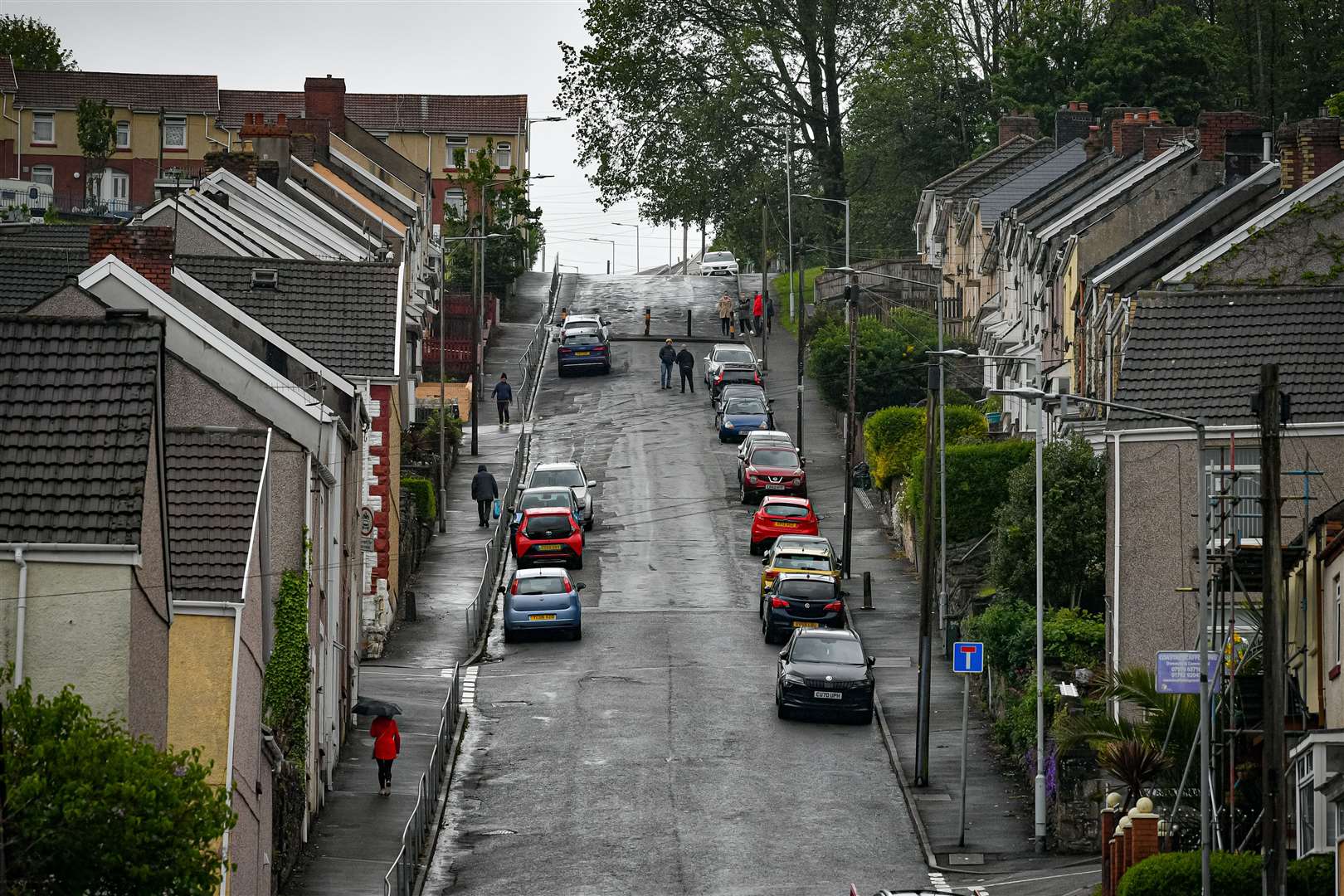 The top of Waun Wen Road in Swansea (Ben Birchall/PA)