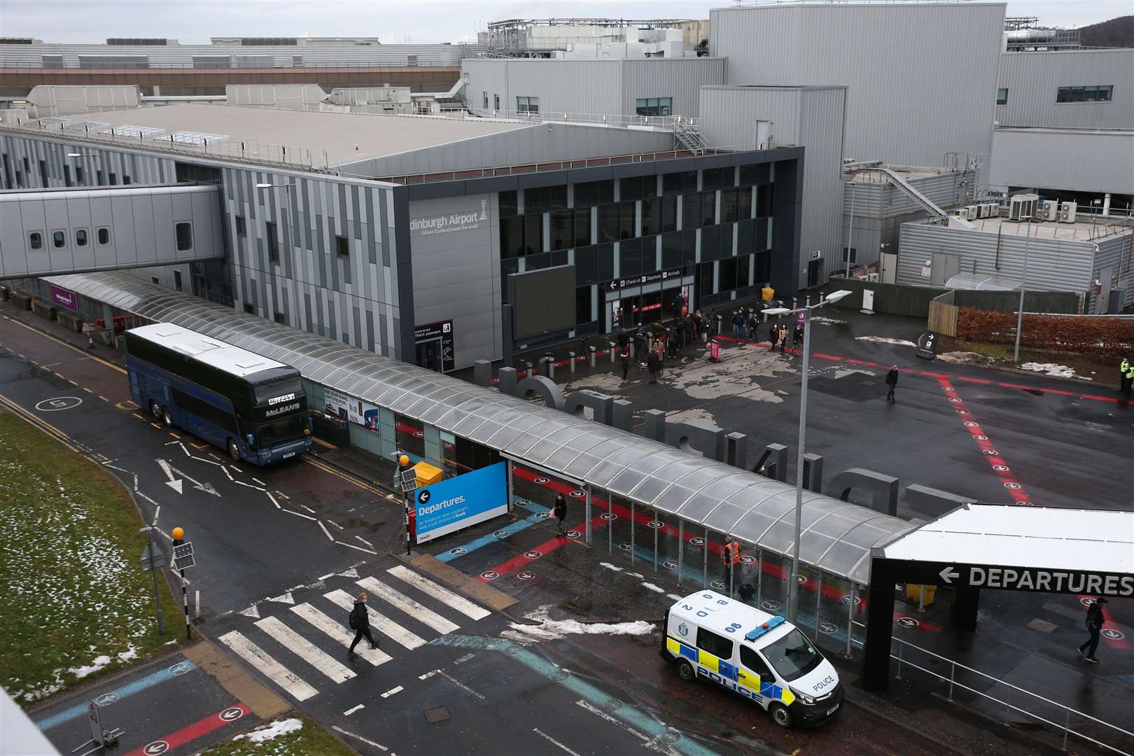 Edinburgh airport had one international flight from Turkey on Monday (Andrew Milligan/PA)