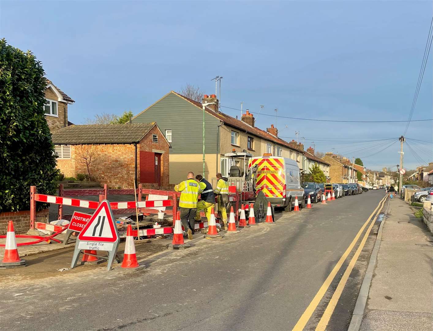 A new fault has been discovered in Upper Fant Road