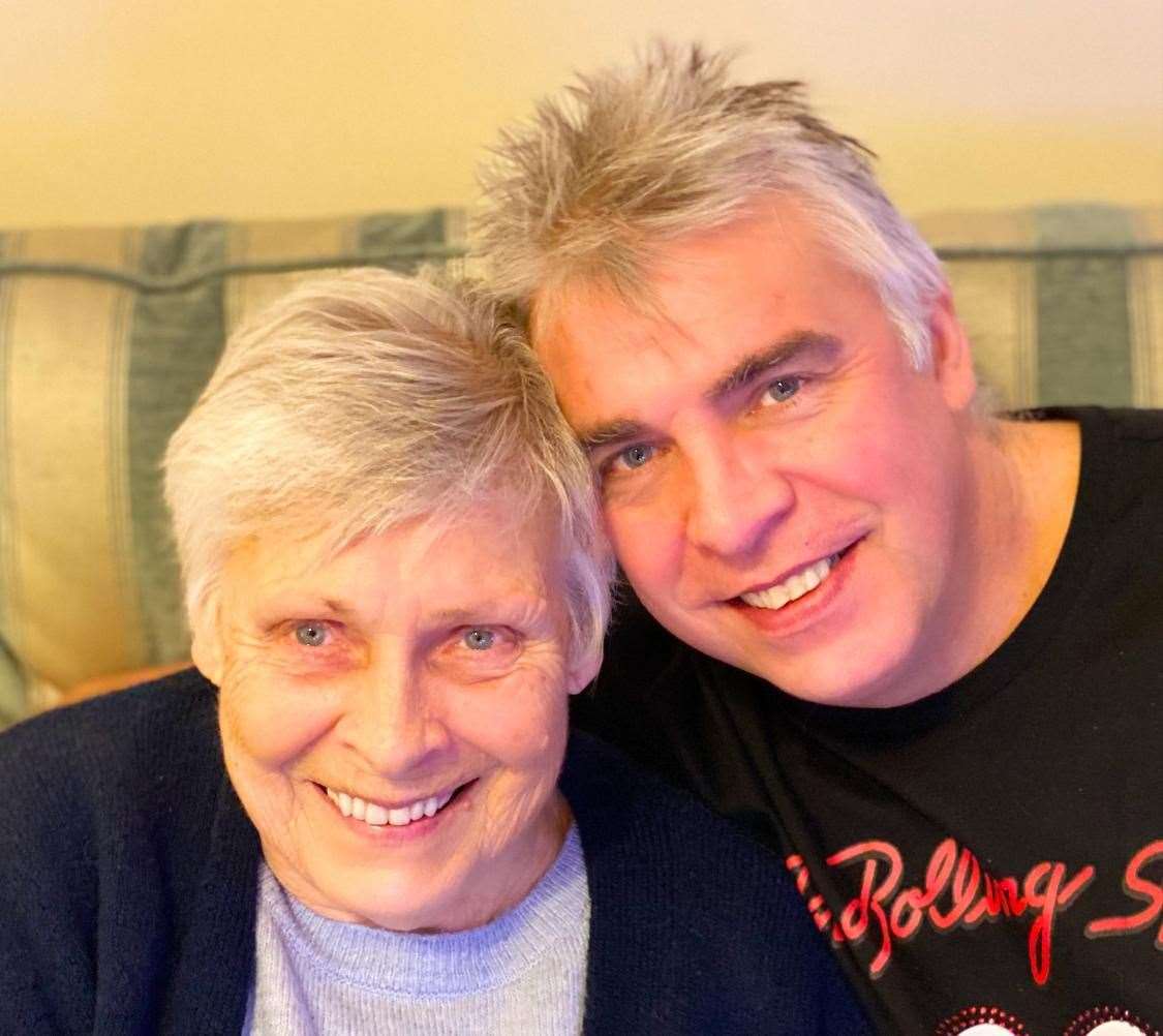 Geoff Florence, pictured with his mum Judy, says he has been left heartbroken after his mother’s and stepdad’s ashes were stolen from his van. Picture: Geoff Florence