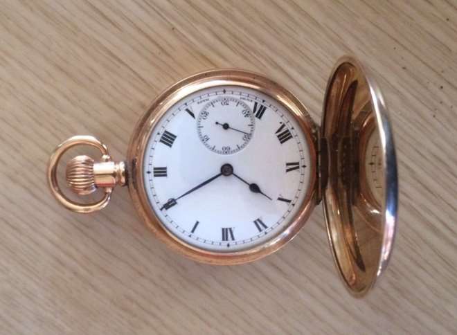 The pocket watch was stolen last month