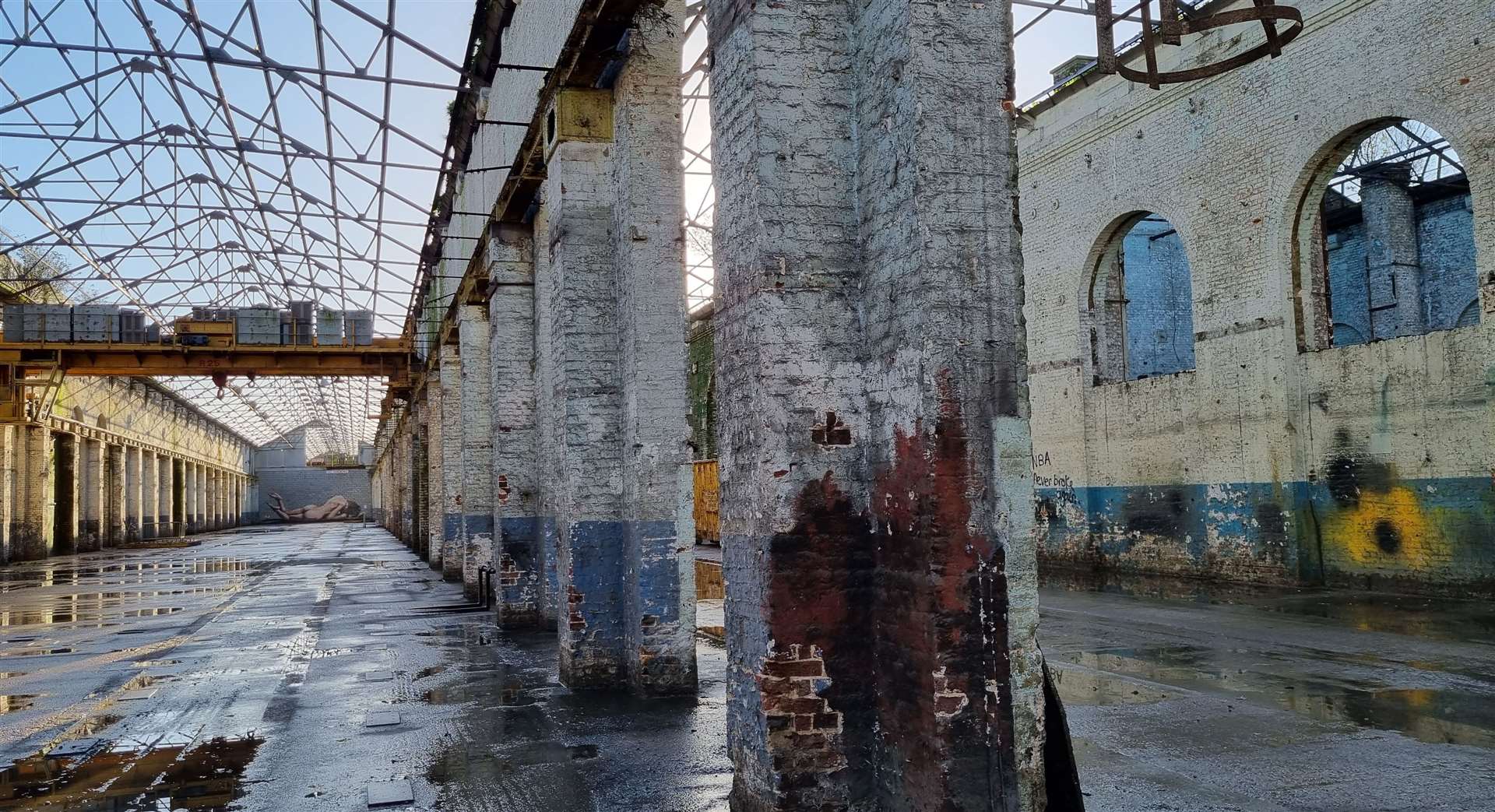 Inside the former engine sheds