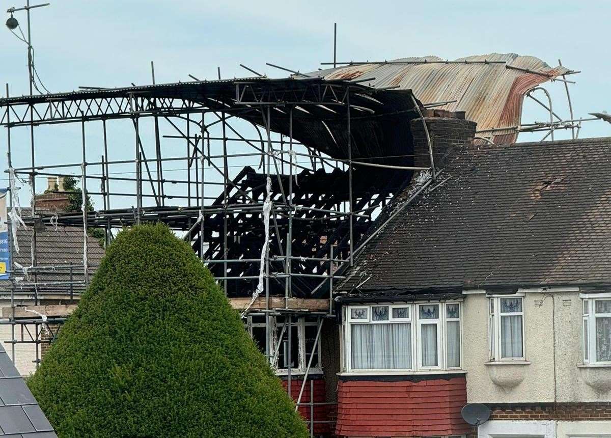 The aftermath of the fire in Grange Road. Picture: Michael John McAloren