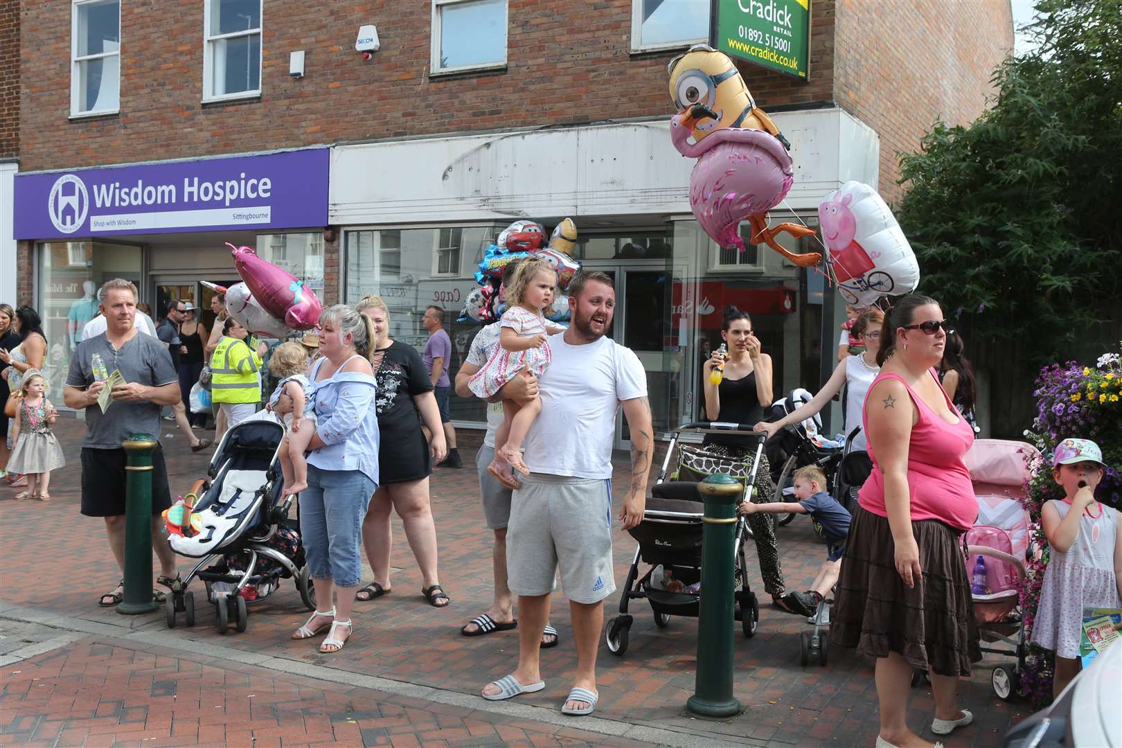 Families enjoying the parade