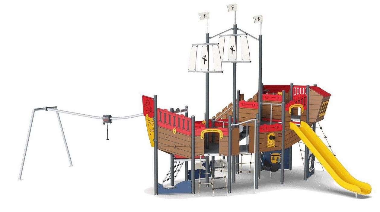 The new pirate ship will be in place from September 23. Picture: Swale council