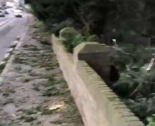 Tree damage on the A2 at Newington near Sittingbourne