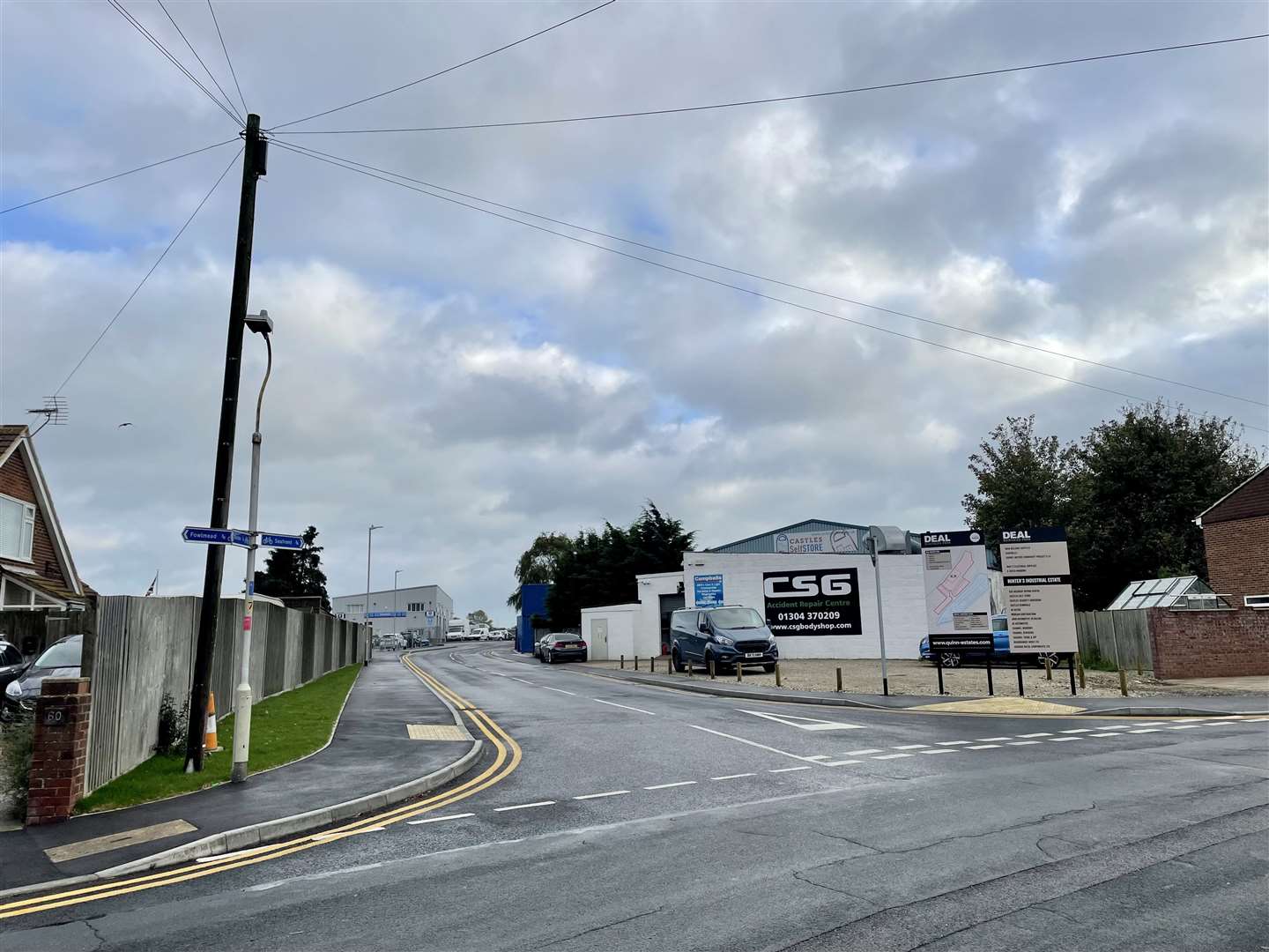 The relief road is accessed via this junction on Southwall Road and links to Albert Road