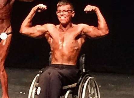 Matt Keam competes at the Hercules Olympia WABBA bodybuilding contest