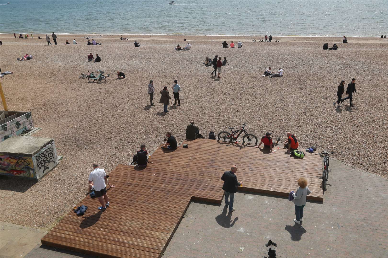 Scenes on Brighton beach (Yui Mok/PA)