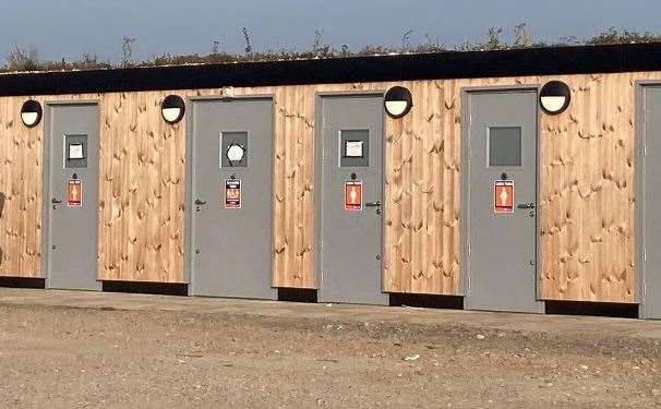 New toilets were vandalised at Barton's Point Coastal Park on Sheppey after their £140,000 rebuild. Picture: John Nurden.