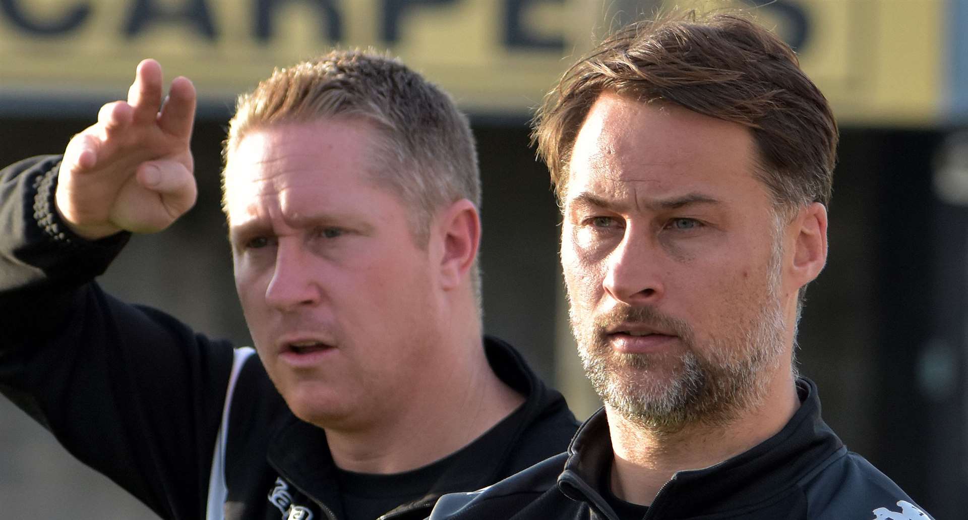 Folkestone joint-head coaches Micheal Everitt and Roland Edge. Picture: Randolph File