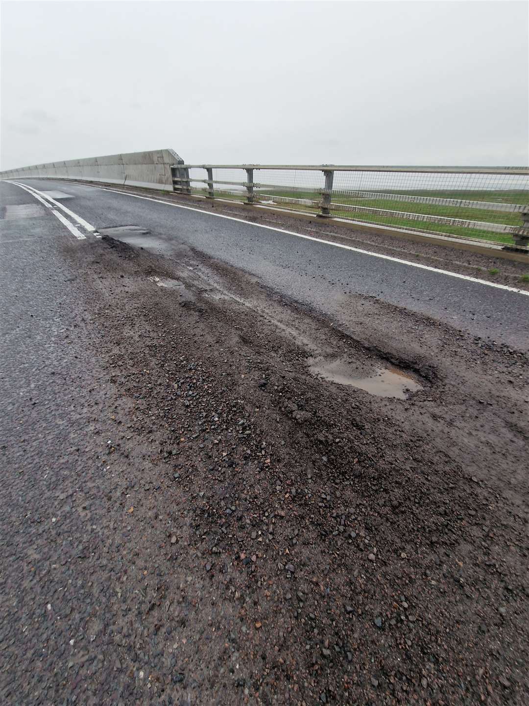 The holes have caused damage to people's cars. Picture: Ian Forde