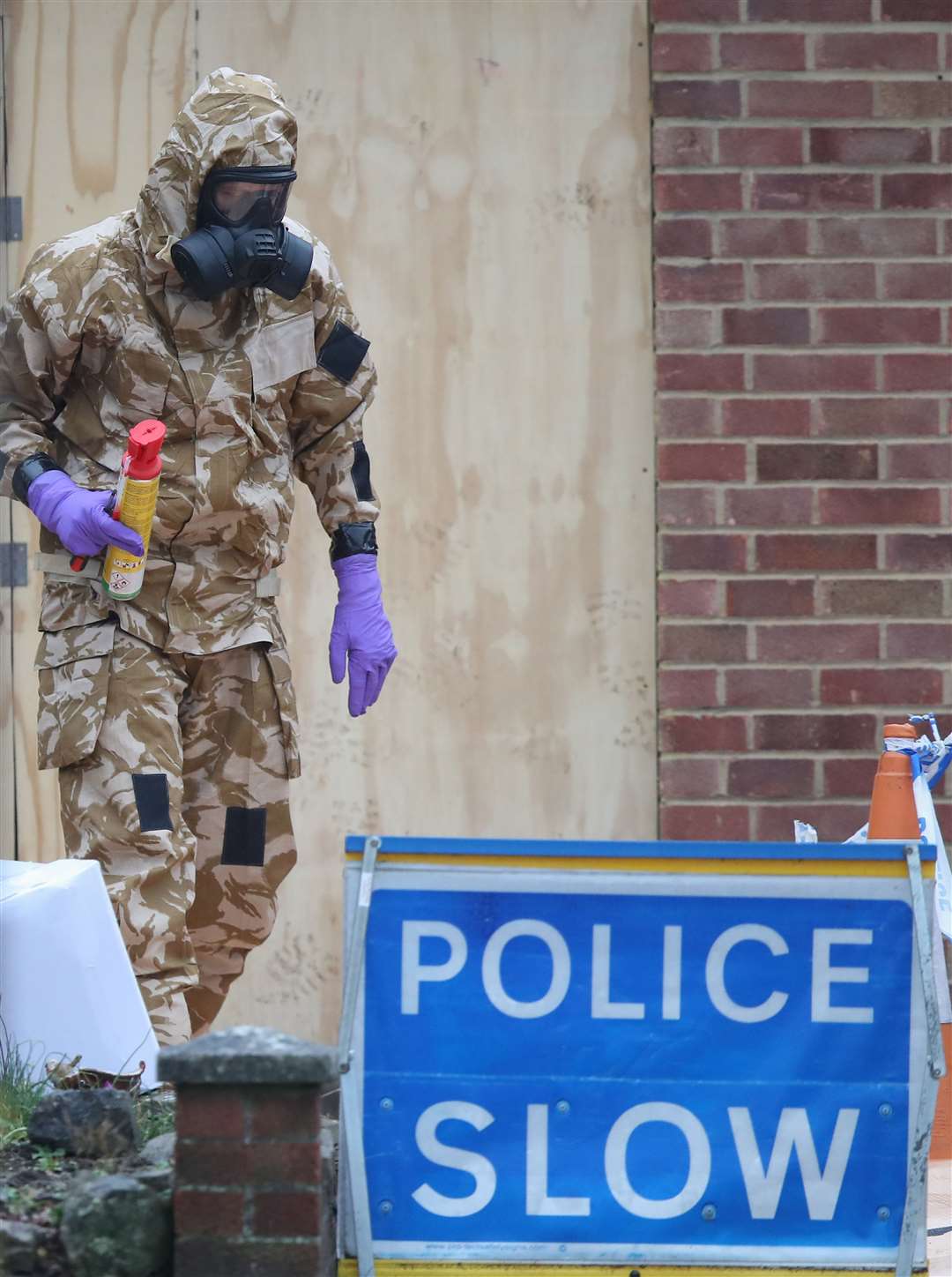 Investigators working at the home of former Russian spy Sergei Skripal in Salisbury, Wiltshire (Andrew Matthews/PA)